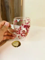 لیوان دوجداره گل خشک خاص