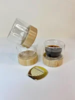 شات قهوه دوجداره زیربامبوکوچک