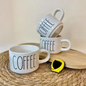 فنجان سرامیکی با تکست COFFEE