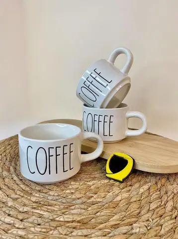 فنجان سرامیکی با تکست COFFEE