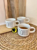 فنجان سرامیکی با تکست COFFEE