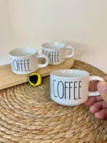 فنجان سرامیکی با تکست COFFEE