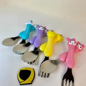 قاشق و چنگال کودک کرومی