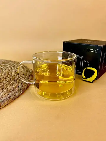 لیوان دوجداره پیرکس arow