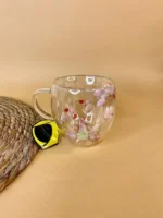 لیوان دوجداره گل خشک پیرکس