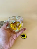 لیوان دوجداره گل خشک پیرکس