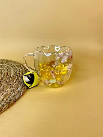 لیوان دوجداره گل خشک پیرکس