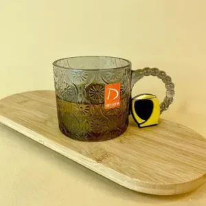 لیوان دسته مرواریدی مشبک دودی