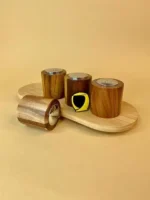 نمک پاش استوانه چوبی