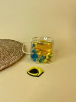 لیوان دوجداره گلدار پیرکس