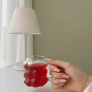 لیوان حبابی دسته دار پیرکس