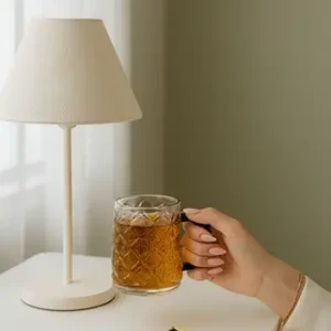 لیوان مشبک دسته سبز