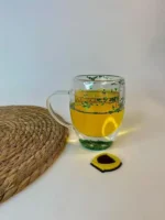 لیوان دوجداره آبی