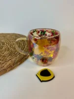 لیوان گلدار شامپاینی