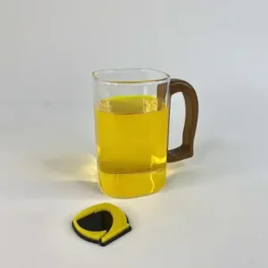 لیوان بلند دسته چوبی پیرکس