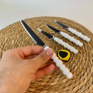 چاقو میوه‌خوری مرواریدی سفید