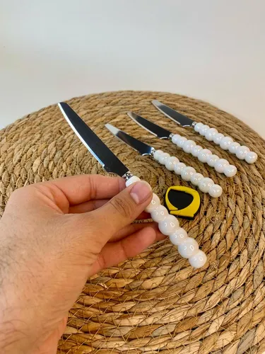چاقو میوه‌خوری مرواریدی سفید