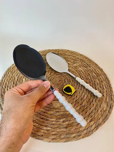 کفگیر مرواریدی سفید