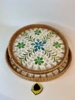 سینی راتان کف صدفی