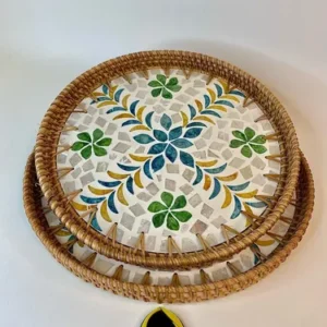 سینی راتان کف صدفی