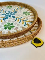 سینی راتان کف صدفی