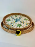 سینی راتان کف صدفی