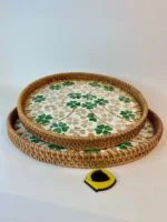 سینی راتان کف صدفی
