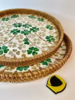 سینی راتان کف صدفی