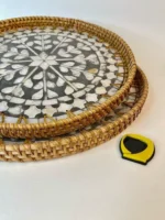 سینی راتان کف صدفی