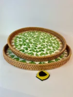 سینی راتان کف صدفی