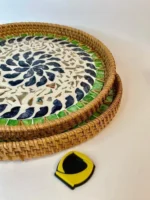 سینی راتان کف صدفی