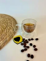 شات قهوه دوجداره پایین‌پهن