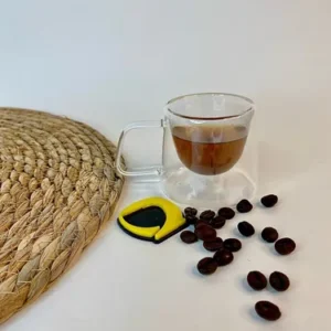 شات قهوه دوجداره پایین‌پهن