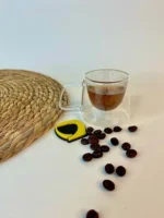 شات قهوه دوجداره پایین‌پهن