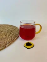 لیوان گندمی دسته طلایی