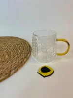 لیوان گندمی دسته طلایی