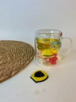 لیوان دوجداره گلدار خاص