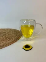 لیوان دوجداره بلند دسته دار