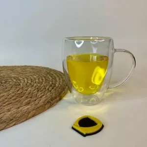 لیوان دوجداره بلند دسته دار