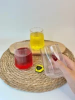 لیوان بلور لبه طلایی