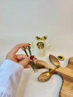 چنگال زیتون سفید طلایی