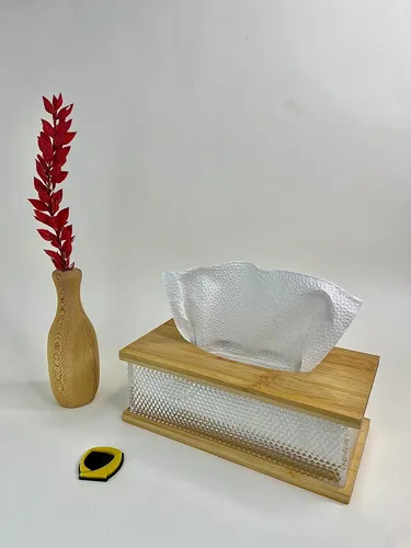 جای دستمال بامبو اکرولیکی