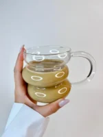 لیوان پیرکس دفرمه دسته‌دار