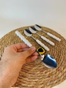 قاشق چنگال دسته مرواریدی