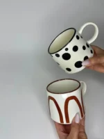 ماگ طرحدار پایین پهن