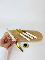 چاقو میوه‌خوری مرواریدی طلایی