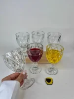 جام شیشه‌ای پایه‌دار لوکس