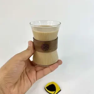 لیوان کمر چوبی شیاردار