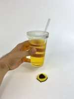 اسموتی شیاردار درب شیشه‌ای
