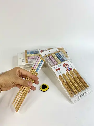چاپستیک بامبو طرح گربه